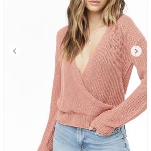 F21 Pink chunky sweater top